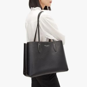 Kate Spade All Day Large Tote Black Maroon